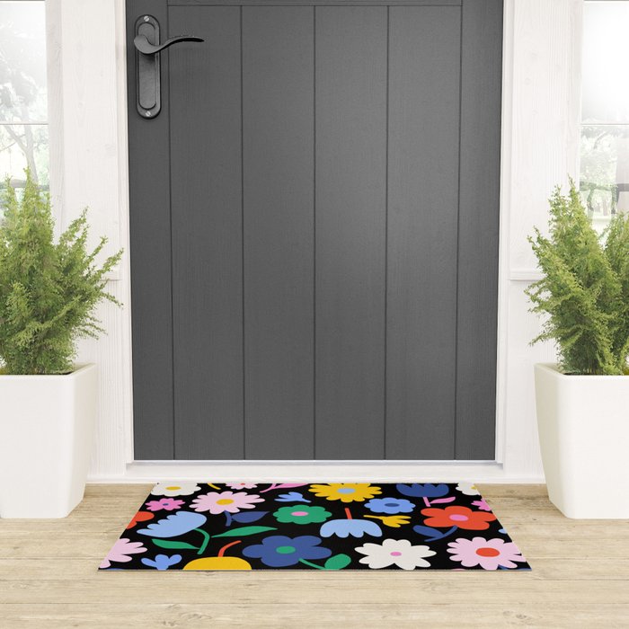 Floral Medley - night Welcome Mat Gallery Image 3