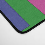 Colorful Retro Pop Modern Geometric Rektangel Pattern Blue Green Pink Desk Mat Gallery Image 4