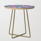 Colorful Retro Pop Modern Geometric Rektangel Pattern Blue Green Pink Side Table Gallery Image 1