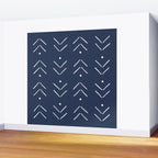 Arrow Lines Pattern in Navy Blue Wall Mural Gallery Image 2