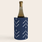 Arrow Lines Pattern in Navy Blue Wine Chiller Gallery Image 1