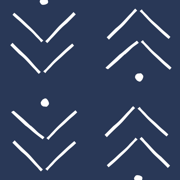 Arrow Lines Pattern in Navy Blue Coffee Mug Gallery Image 2