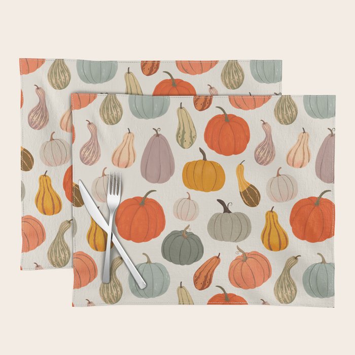 Autumn Pumpkins and Squash Placemat Gallery Image 1