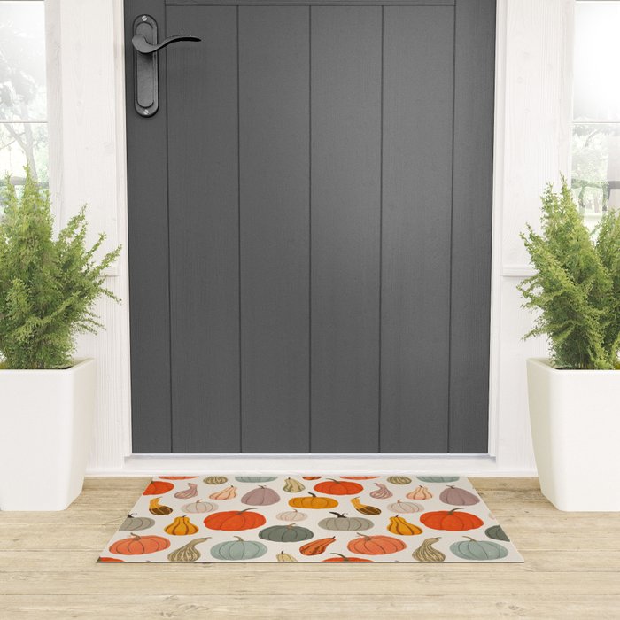 Autumn Pumpkins and Squash Welcome Mat Gallery Image 3