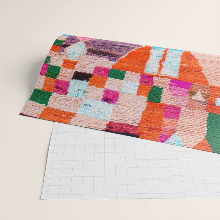 Traditional Oriental Moroccan Berber Rug Design Wrapping Paper Gallery Image 2