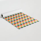 Checkered Rainbow Retro Vibe  Yoga Mat Gallery Image 2