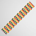 Checkered Rainbow Retro Vibe  Table Runner Gallery Image 3