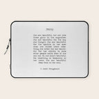 She was beautiful F. Scott Fizgerald typographical quote art print Laptop Sleeve Gallery Image 1