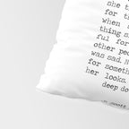 She was beautiful F. Scott Fizgerald typographical quote art print Pillow Sham Gallery Image 4