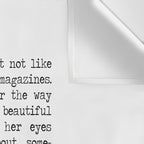 She was beautiful F. Scott Fizgerald typographical quote art print Wall Tapestry Gallery Image 3