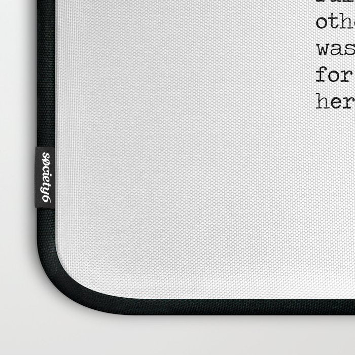 She was beautiful F. Scott Fizgerald typographical quote art print Laptop Sleeve Gallery Image 3