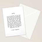 She was beautiful F. Scott Fizgerald typographical quote art print Stationery Card Gallery Image 2