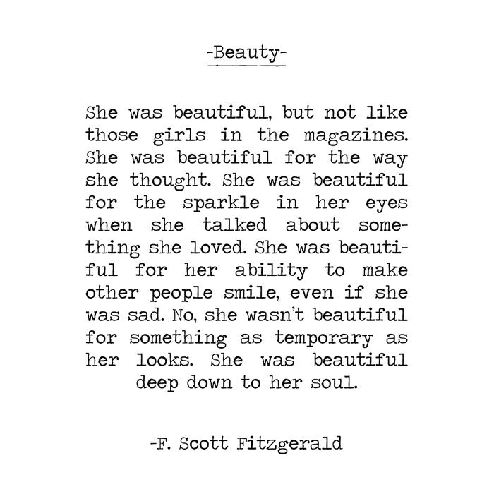 She was beautiful F. Scott Fizgerald typographical quote art print Coffee Mug Gallery Image 2