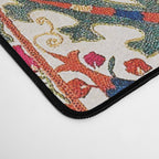Large Medallion Suzani Bokhara Uzbekistan Floral Embroidery Print Desk Mat Gallery Image 4