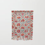 Large Medallion Suzani Bokhara Uzbekistan Floral Embroidery Print Wall Hanging Gallery Image 1