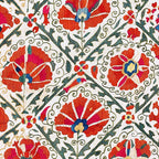 Large Medallion Suzani Bokhara Uzbekistan Floral Embroidery Print Coffee Mug Gallery Image 2