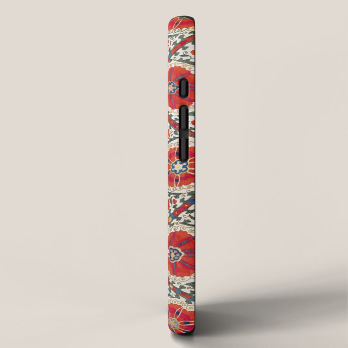Large Medallion Suzani Bokhara Uzbekistan Floral Embroidery Print iPhone Case Gallery Image 2