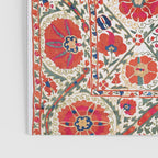 Large Medallion Suzani Bokhara Uzbekistan Floral Embroidery Print Poster Gallery Image 3