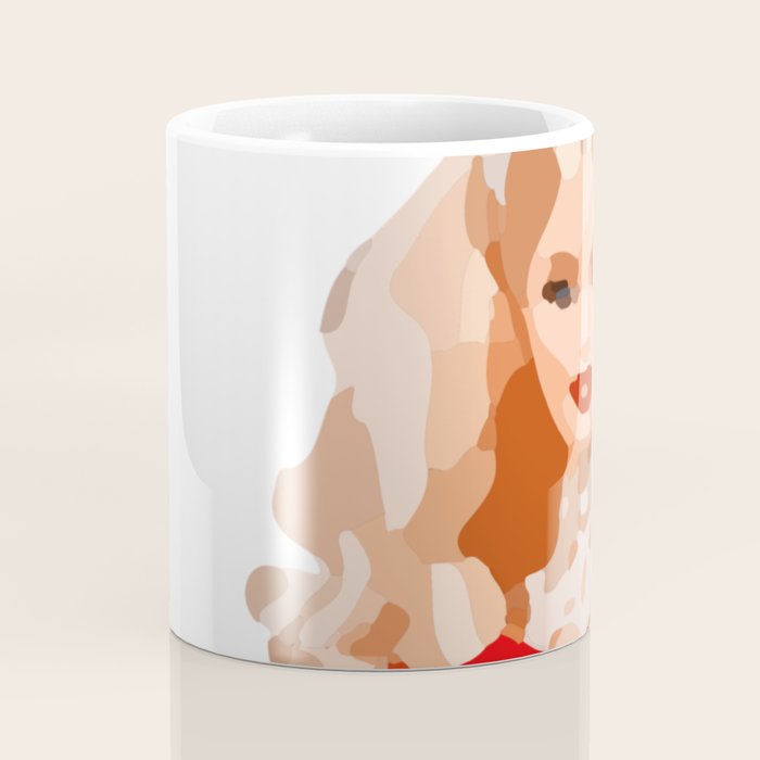 Christmas Doll in Red Dress Vector Art Coffee Mug Gallery Image 4