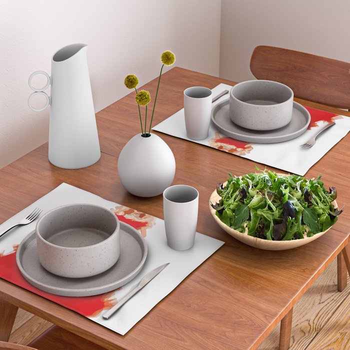 Christmas Doll in Red Dress Vector Art Placemat Gallery Image 2