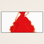 Christmas Doll in Red Dress Vector Art Desk Mat Gallery Image 3