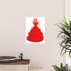 Christmas Doll in Red Dress Vector Art Poster Gallery Image 2