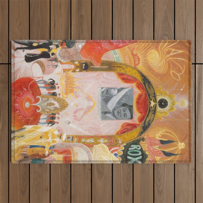 Florine Stettheimer "The Cathedrals of Broadway" Outdoor Rug Gallery Image 1