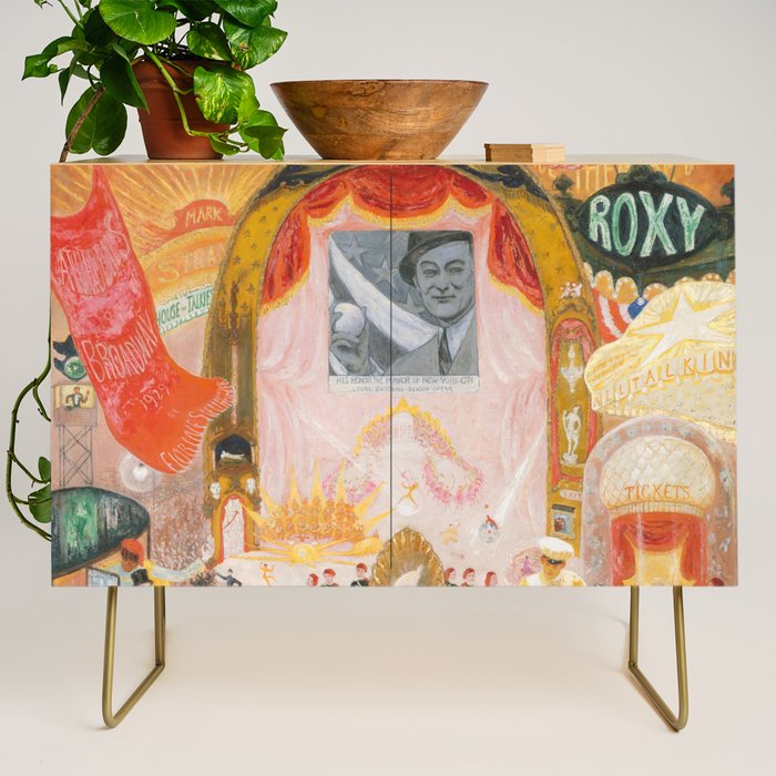 Florine Stettheimer "The Cathedrals of Broadway" Credenza Gallery Image 1