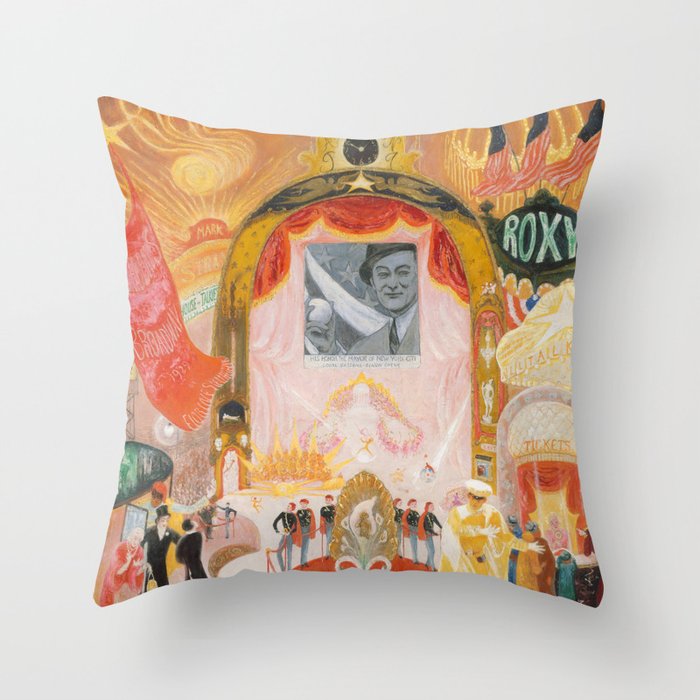 Florine Stettheimer "The Cathedrals of Broadway" Throw Pillow Gallery Image 6