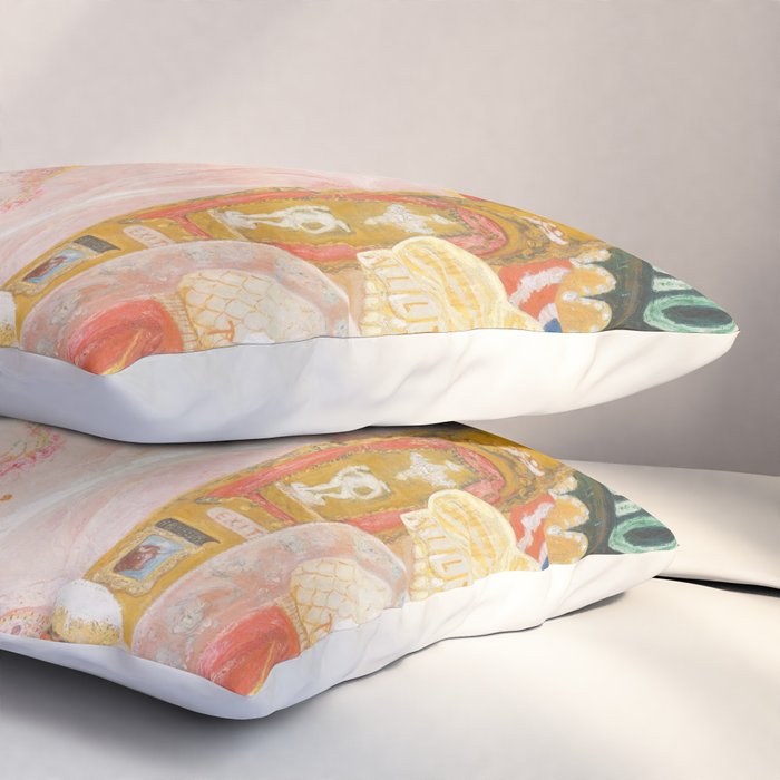 Florine Stettheimer "The Cathedrals of Broadway" Pillow Sham Gallery Image 3