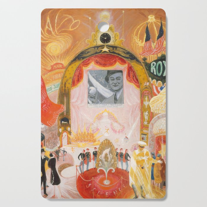 Florine Stettheimer "The Cathedrals of Broadway" Cutting Board Gallery Image 1