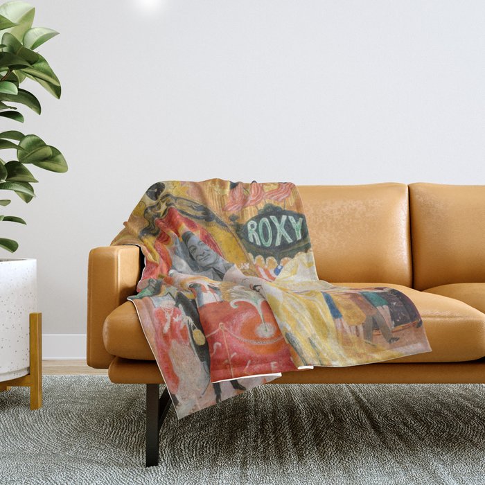 Florine Stettheimer "The Cathedrals of Broadway" Throw Blanket Gallery Image 1