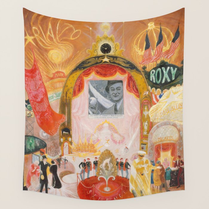 Florine Stettheimer "The Cathedrals of Broadway" Wall Tapestry Gallery Image 4