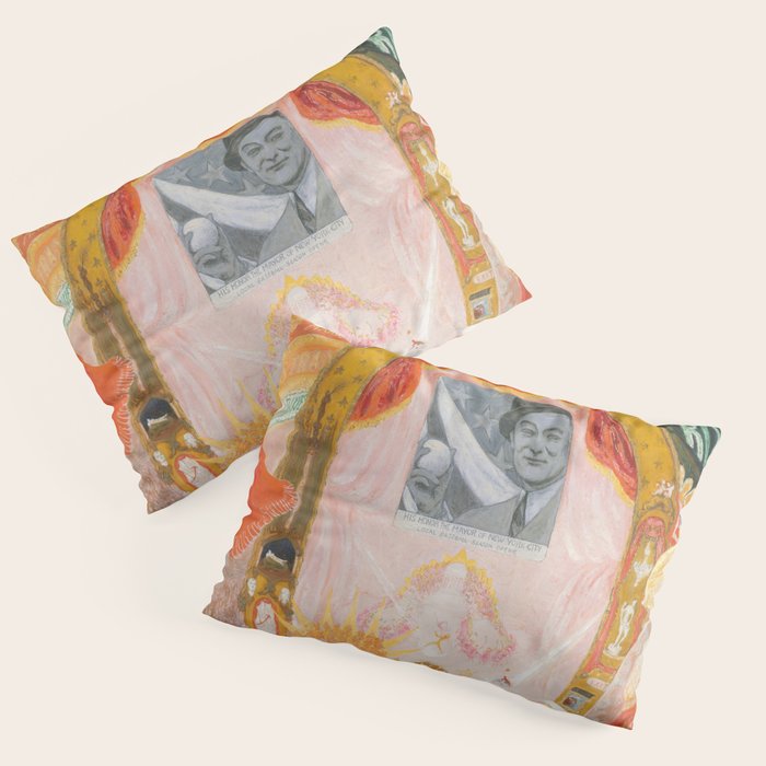 Florine Stettheimer "The Cathedrals of Broadway" Pillow Sham Gallery Image 1
