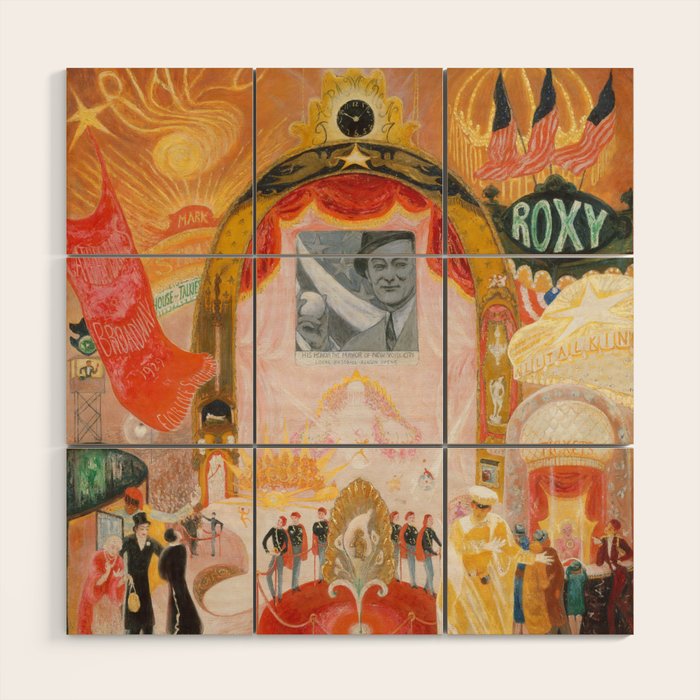 Florine Stettheimer "The Cathedrals of Broadway" Wood Wall Art Gallery Image 1