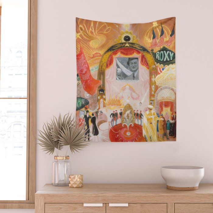 Florine Stettheimer "The Cathedrals of Broadway" Wall Tapestry Gallery Image 2