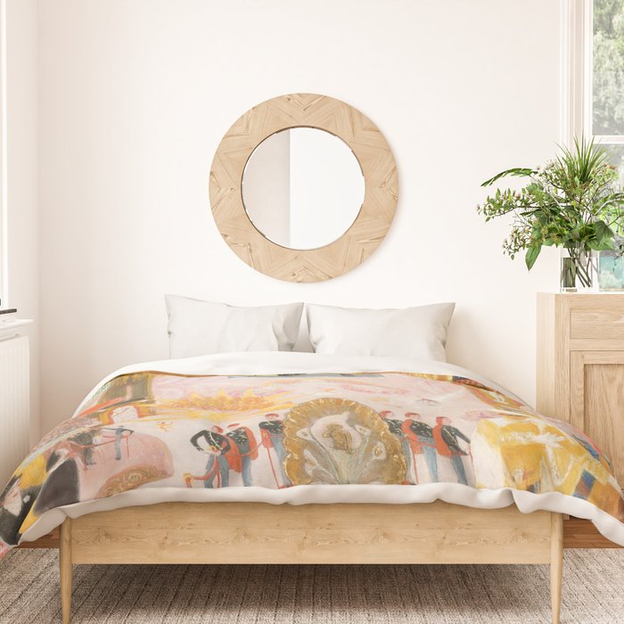 Florine Stettheimer "The Cathedrals of Broadway" Duvet Cover Gallery Image 3
