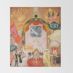 Florine Stettheimer "The Cathedrals of Broadway" Throw Blanket Gallery Image 2