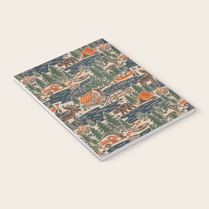 North Country Summer - classic blue, green, brown, and red Notebook Gallery Image 3