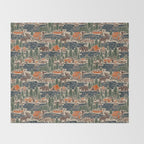 North Country Summer - classic blue, green, brown, and red Throw Blanket Gallery Image 2