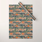 North Country Summer - classic blue, green, brown, and red Wrapping Paper Gallery Image 1