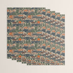North Country Summer - classic blue, green, brown, and red Wrapping Paper Gallery Image 3