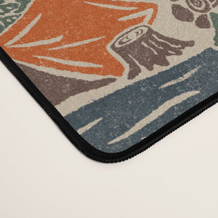 North Country Summer - classic blue, green, brown, and red Desk Mat Gallery Image 4