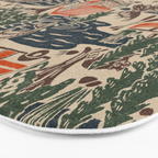 North Country Summer - classic blue, green, brown, and red Bath Mat Gallery Image 3