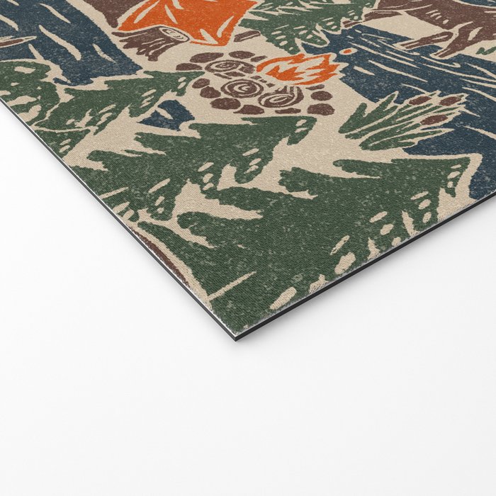 North Country Summer - classic blue, green, brown, and red Welcome Mat Gallery Image 2