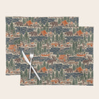 North Country Summer - classic blue, green, brown, and red Placemat Gallery Image 1