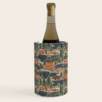 North Country Summer - classic blue, green, brown, and red Wine Chiller Gallery Image 2