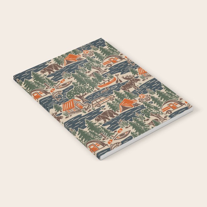 North Country Summer - classic blue, green, brown, and red Notebook Gallery Image 2