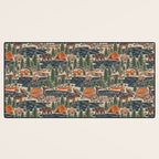 North Country Summer - classic blue, green, brown, and red Desk Mat Gallery Image 3