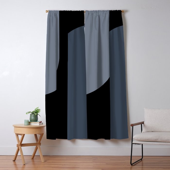 Modern Minimal Arch Abstract XV Window Curtain Gallery Image 5
